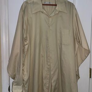 Geoffrey Beene Men's Beige Button Down Shirt